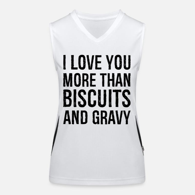 Je t’aime plus que les biscuits et la sauce Débardeur respirant contrasté Femme