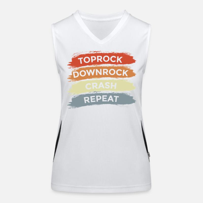 Toprock Downrock Crash Repeat Funktionelles Kontrast-Tank Top für Frauen