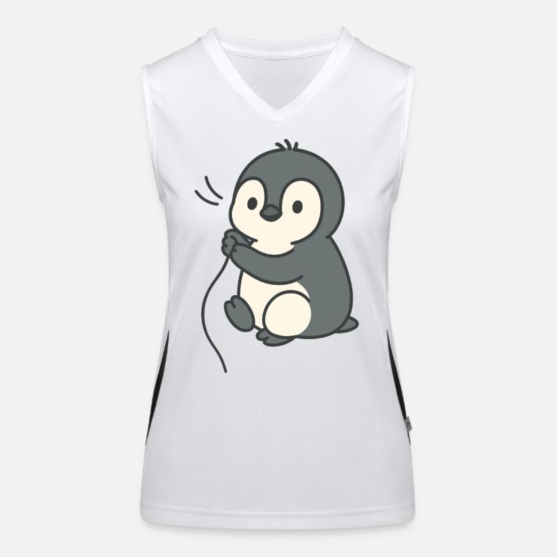 Kuschelküken Pinguin Funktionelles Kontrast-Tank Top für Frauen