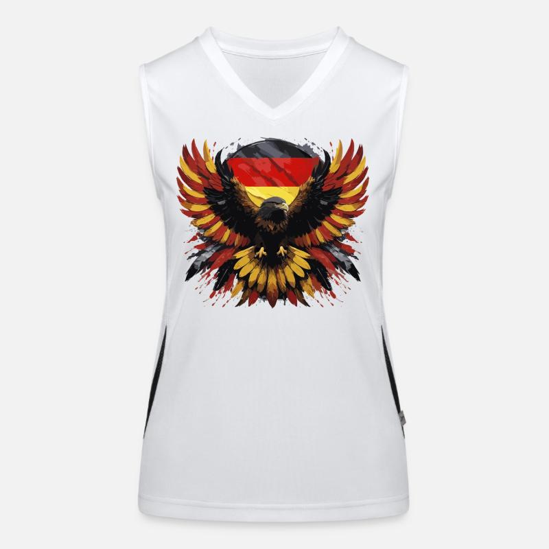 German eagle black-red-yellow Women's Functional Contrast Tank Top