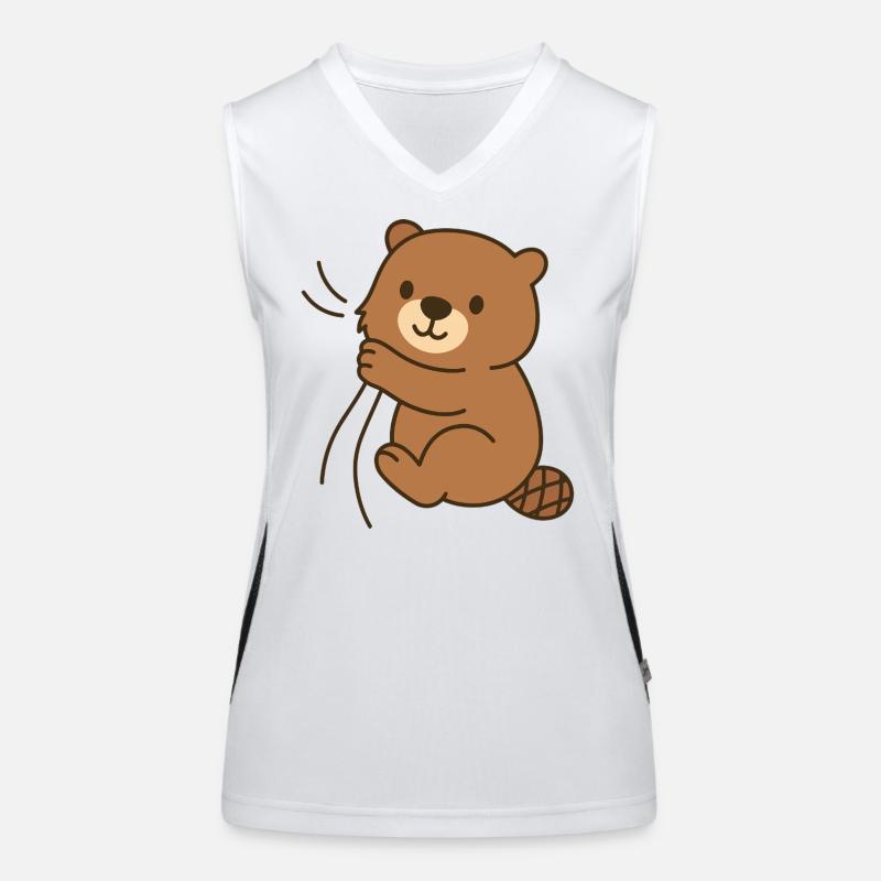 Snuggled up – baby beaver Women's Functional Contrast Tank Top