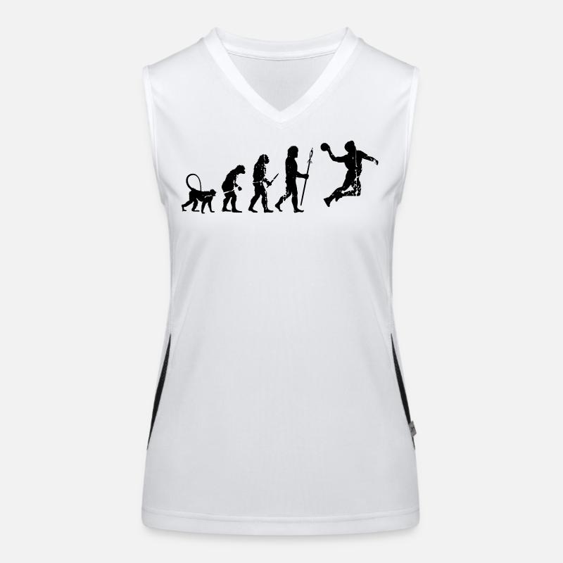 Funny handball player Evolution Women's Functional Contrast Tank Top