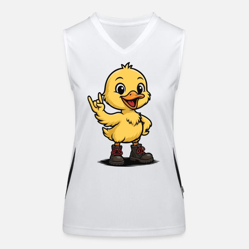 Bébé canard à bascule avec des bottes Débardeur respirant contrasté Femme
