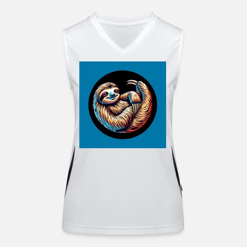 Cool bleiben immer mit der Ruhe Funktionelles Kontrast-Tank Top für Frauen