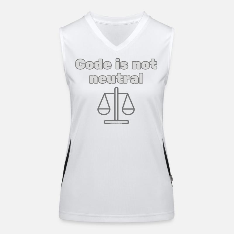 Le code n’st pas neutre Énoncé d’éthique du codeur Débardeur respirant contrasté Femme
