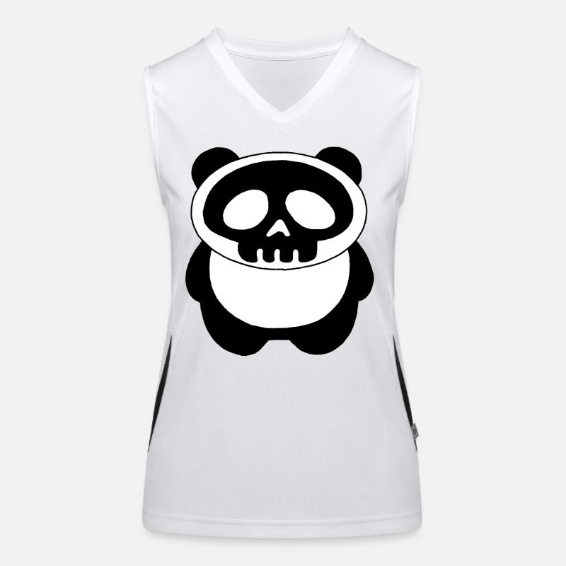 Crâne de panda Débardeur respirant contrasté Femme