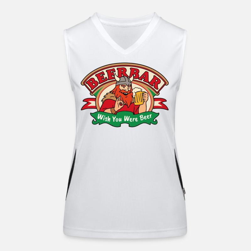 Beer Viking Vibes Funktionelles Kontrast-Tank Top für Frauen