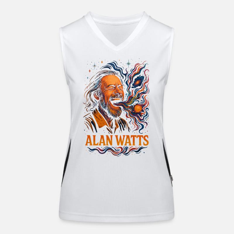 Alan Watts Kosmisches Lach-T-Shirt Funktionelles Kontrast-Tank Top für Frauen