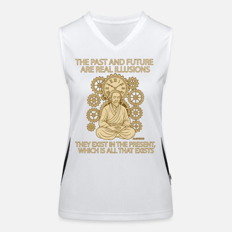 Alan Watts Present Time Citation Tee Débardeur respirant contrasté Femme