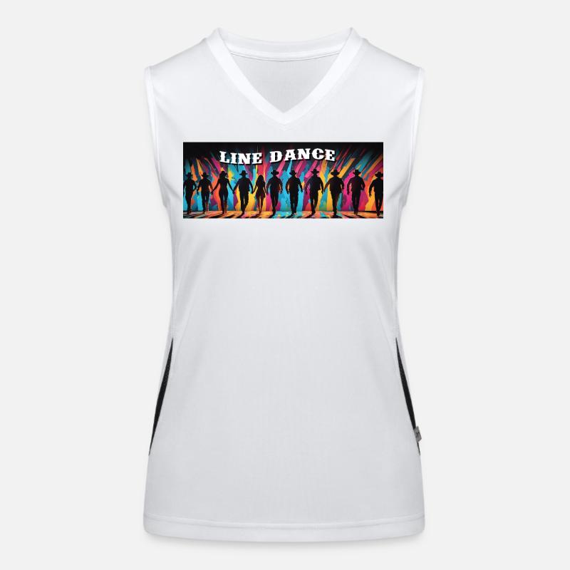 Line dance group dancing Women's Functional Contrast Tank Top