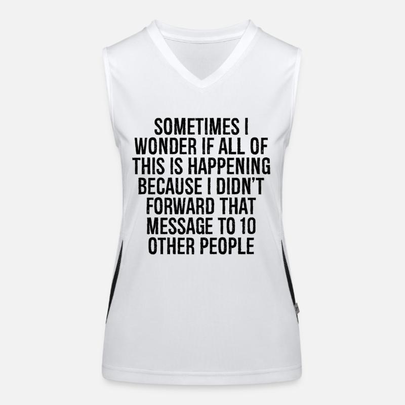 Manchmal frage ich mich, ob das alles passiert Funktionelles Kontrast-Tank Top für Frauen
