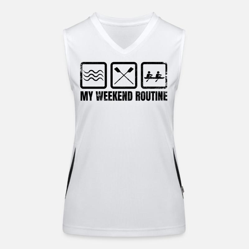 Meine Wochenendroutine Funktionelles Kontrast-Tank Top für Frauen
