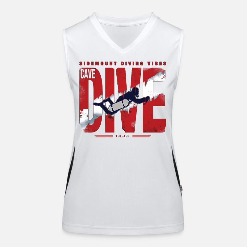 Plongée Cave Diver Graphique Débardeur respirant contrasté Femme