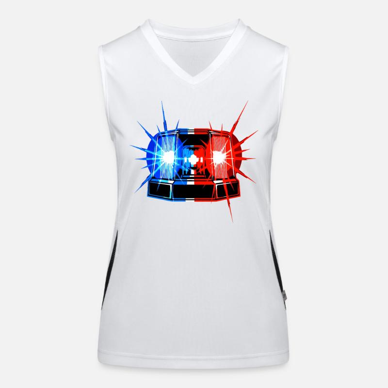 Blue Light Siren – Emergency Warning System Women's Functional Contrast Tank Top