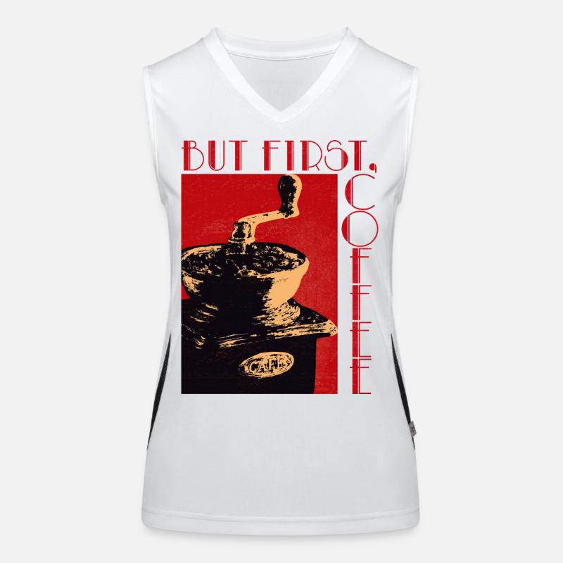 BUT FIRST, COFFEE Women's Functional Contrast Tank Top