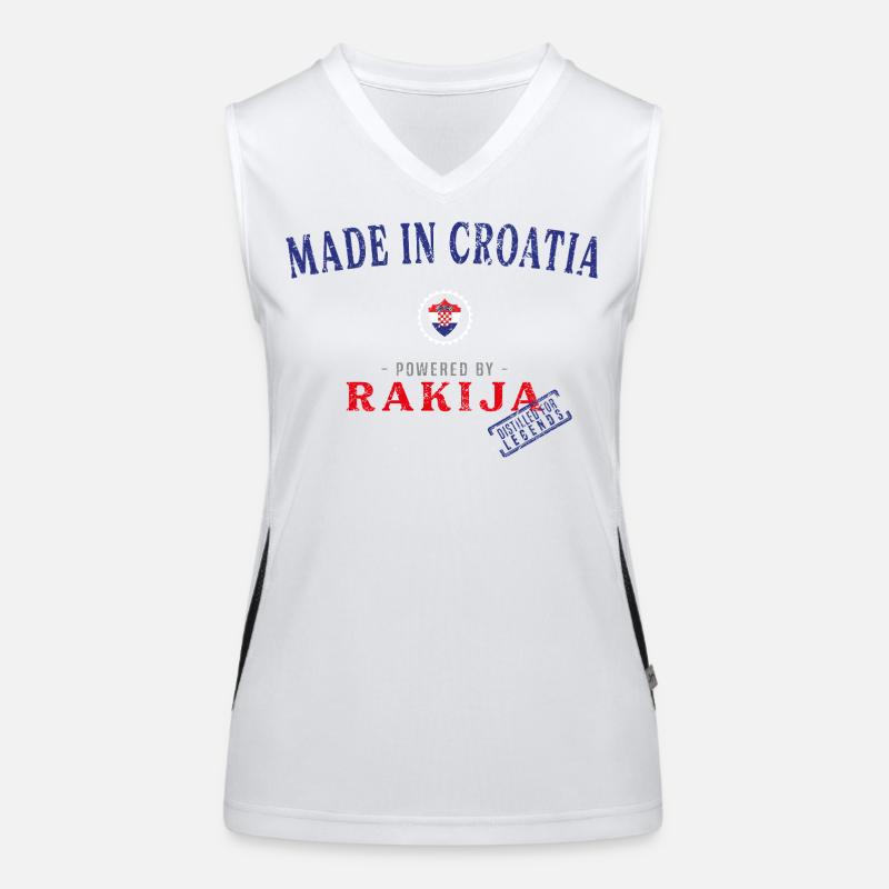 Kroatien Funktionelles Kontrast-Tank Top für Frauen