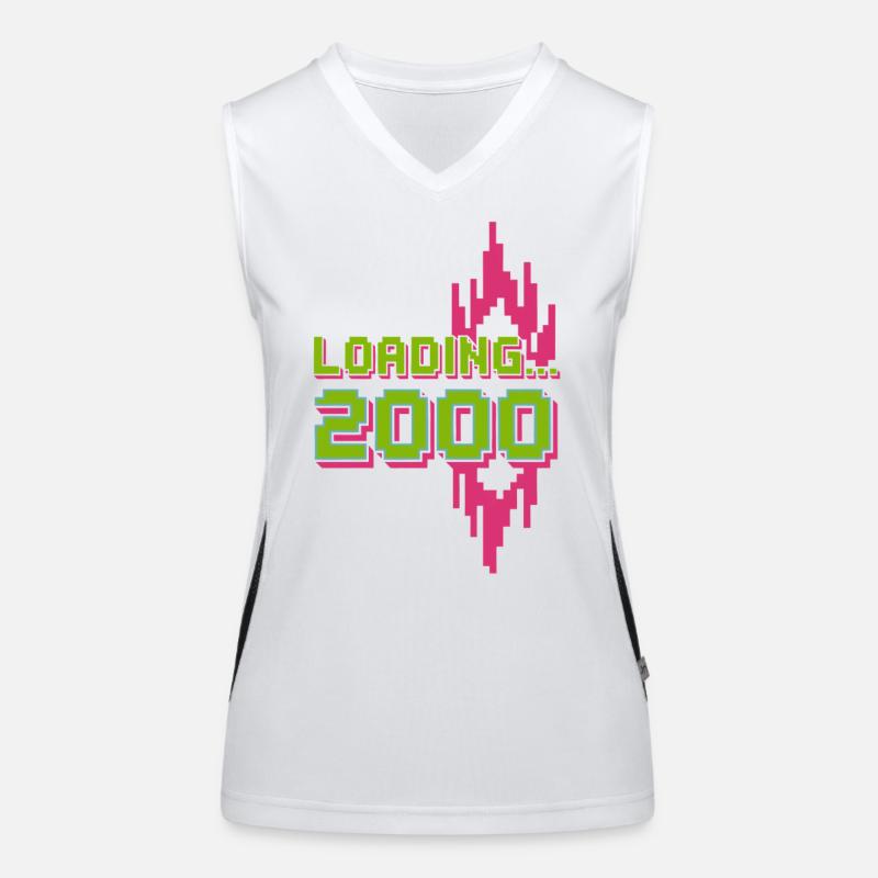 Retro Pixel Loading 2000 Design Funktionelles Kontrast-Tank Top für Frauen