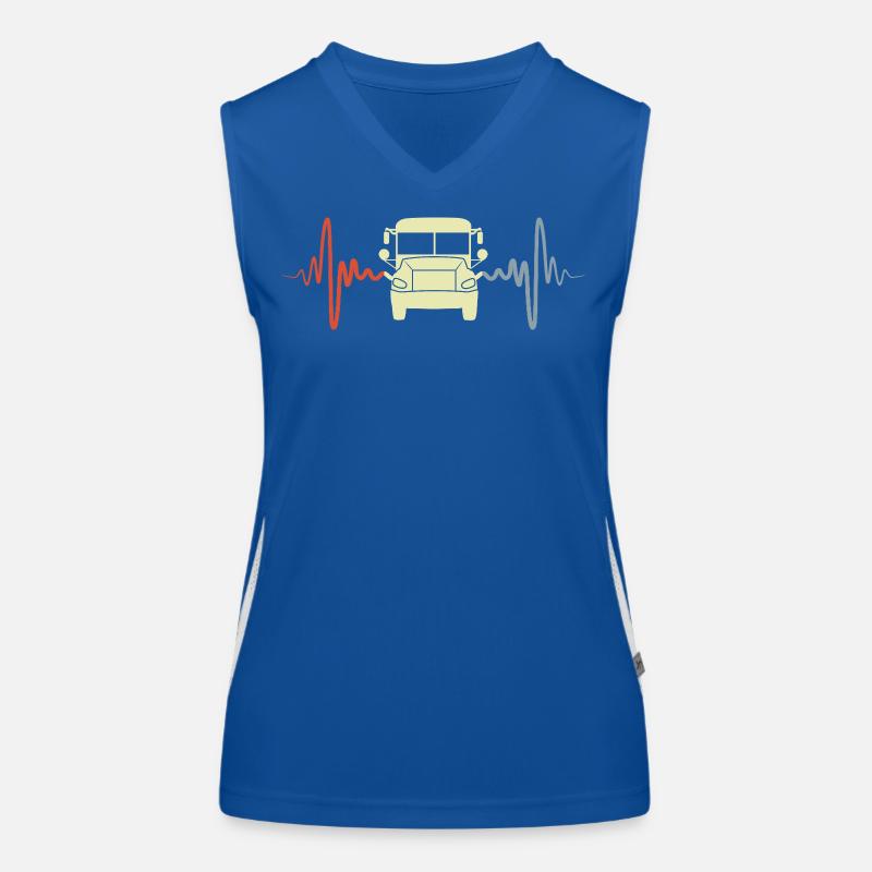 Oldtimer Bus EKG Funktionelles Kontrast-Tank Top für Frauen
