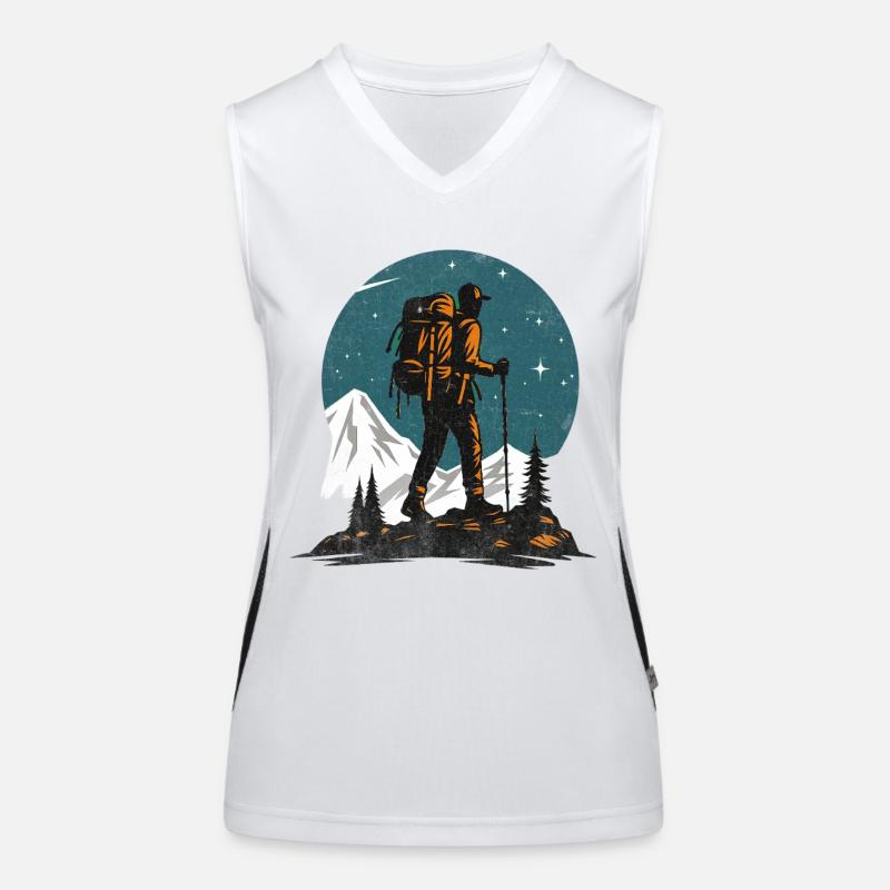 Bergwanderer Funktionelles Kontrast-Tank Top für Frauen