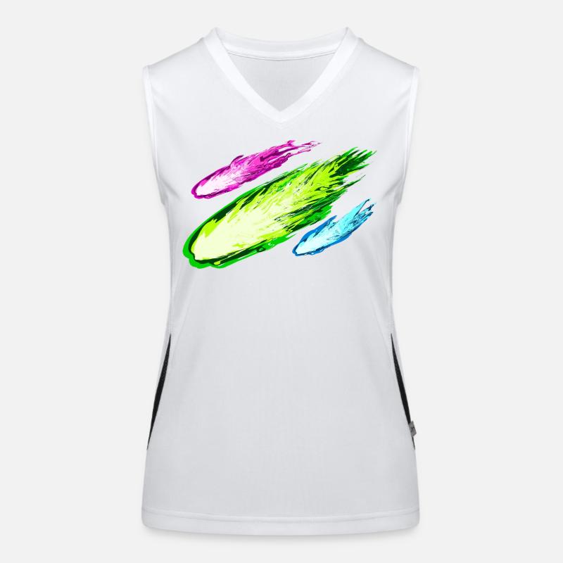 Explosion of colorful kites Women's Functional Contrast Tank Top