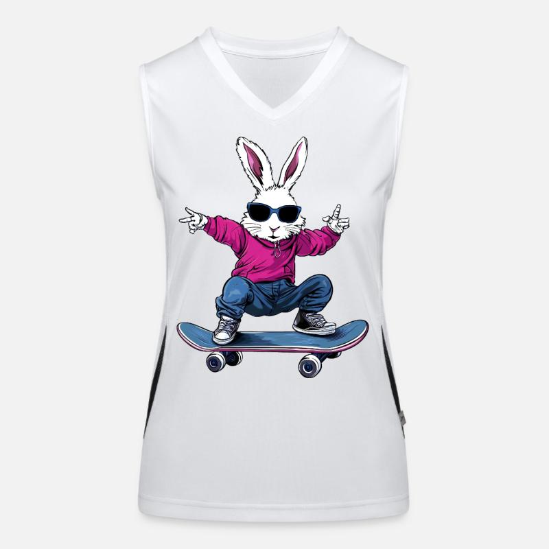 Lapins de skateboard Débardeur respirant contrasté Femme