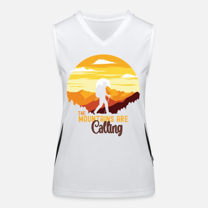 Mountain Calling Wanderabenteuer Funktionelles Kontrast-Tank Top für Frauen