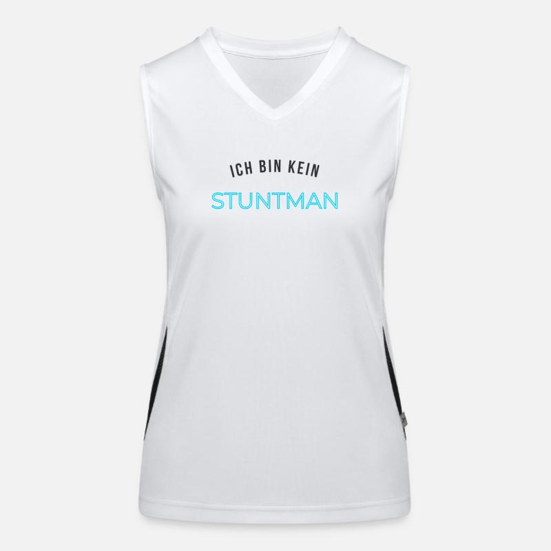 Ich bin kein Stuntman Funktionelles Kontrast-Tank Top für Frauen