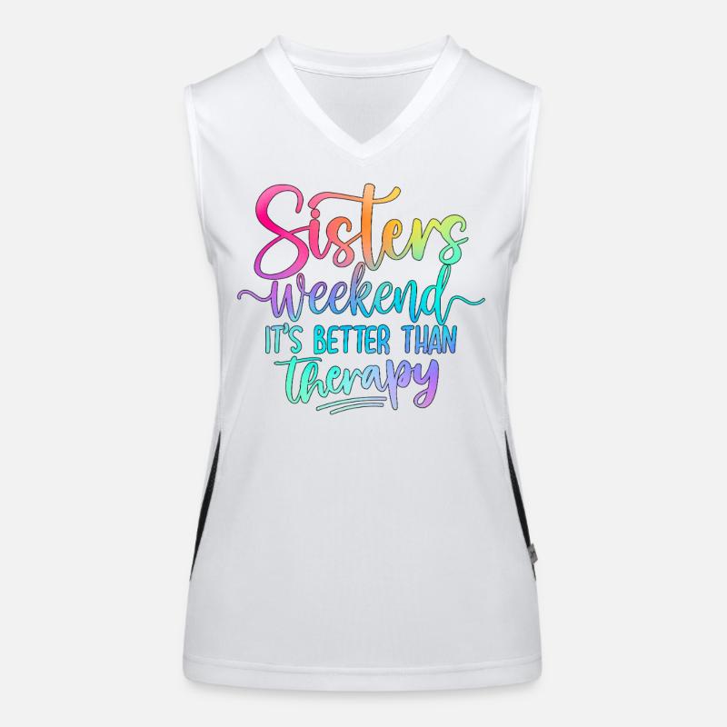 Siblings weekend saying Women's Functional Contrast Tank Top