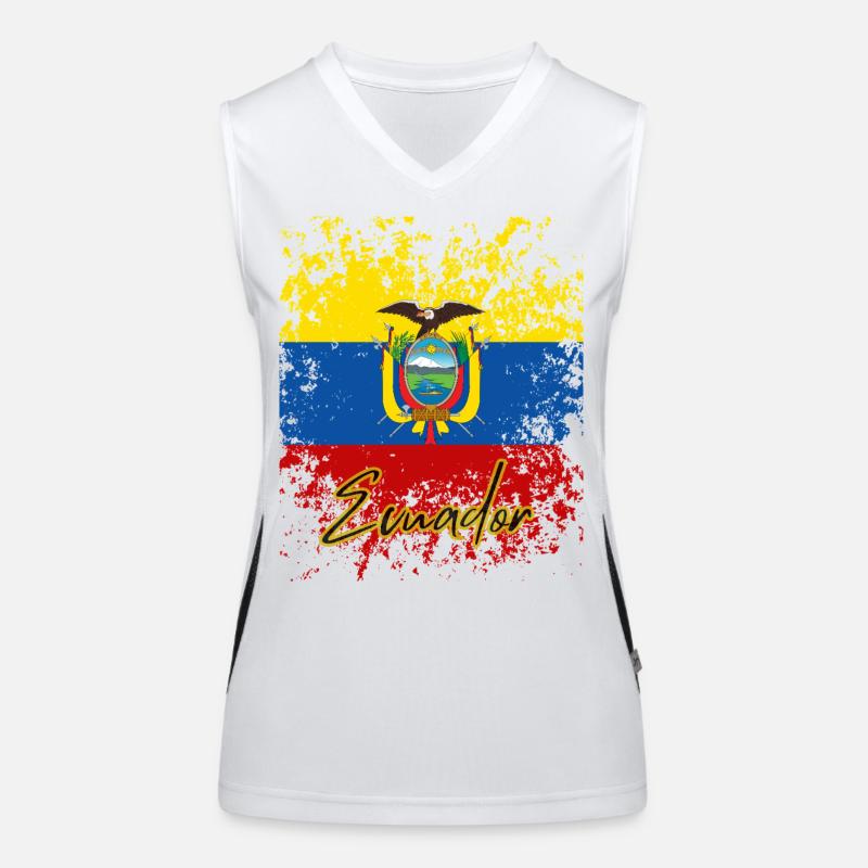 Ecuadorian pride, flag of Ecuador Women's Functional Contrast Tank Top
