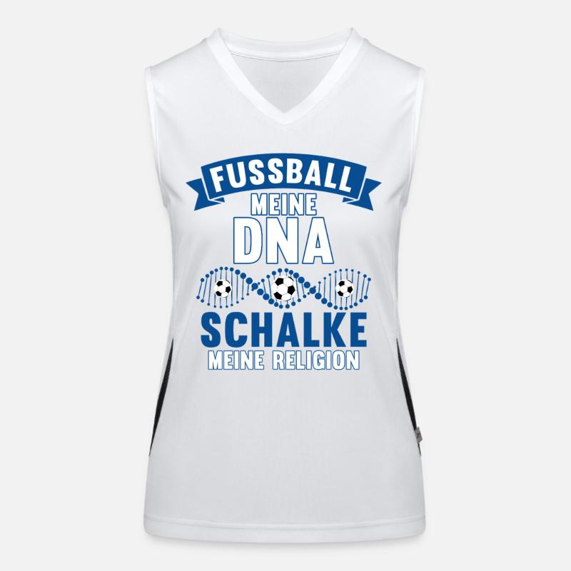 Fussball DNA Schalke Funktionelles Kontrast-Tank Top für Frauen