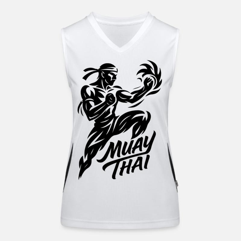 Muay Thai Boxe Kickboxing Boxer Cadeau Débardeur respirant contrasté Femme