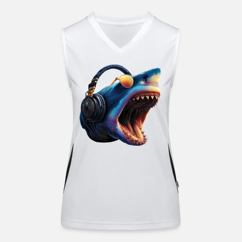 requin requin tigre requin plongeur requins mignons grand requin blanc Débardeur respirant contrasté Femme
