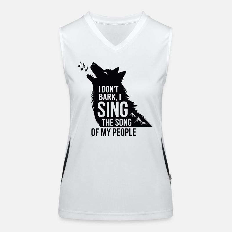 Ich belle nicht, ich singe das Lied meines Volkes Husky Funktionelles Kontrast-Tank Top für Frauen
