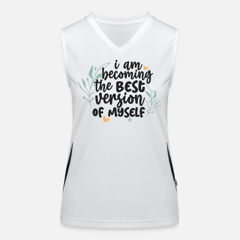 Mein bestes Selbstzitat-Design werden Funktionelles Kontrast-Tank Top für Frauen