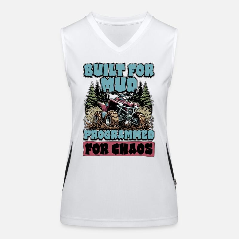 Mud Racing Built For Mud Programmed For Off-Road Women's Functional Contrast Tank Top