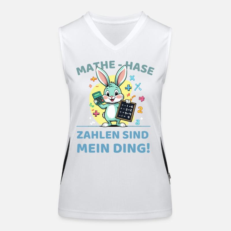 Mathe-Hase Mit Rechenauftrag Funktionelles Kontrast-Tank Top für Frauen