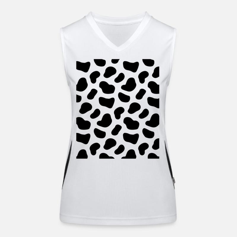 Motif dalmatien Débardeur respirant contrasté Femme