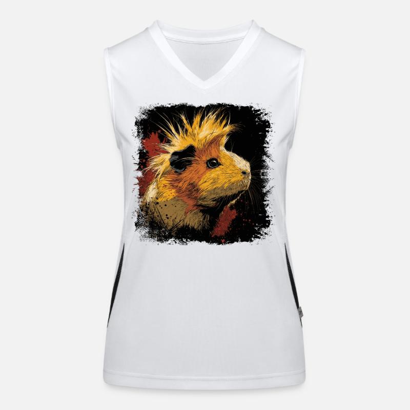 Guinea Pig Punk Rock Women's Functional Contrast Tank Top