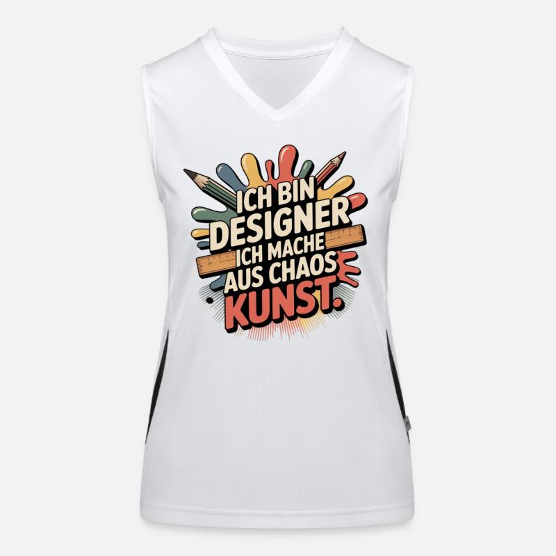 I am a designer - media designer Women's Functional Contrast Tank Top