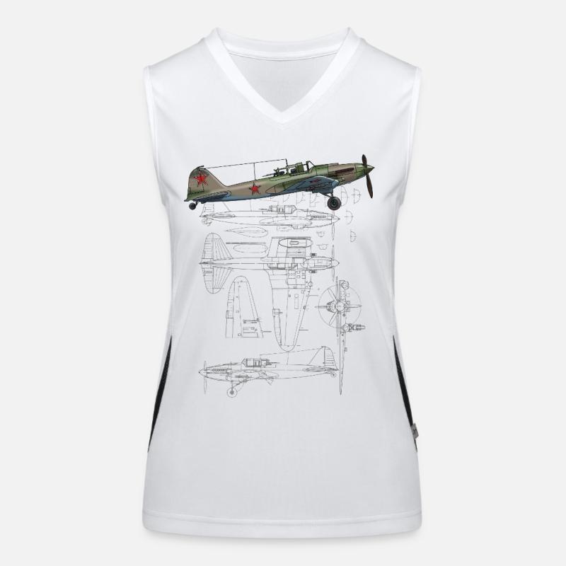 IL-2 Débardeur respirant contrasté Femme