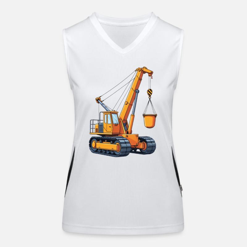 Kran Cartoon-Style Funktionelles Kontrast-Tank Top für Frauen