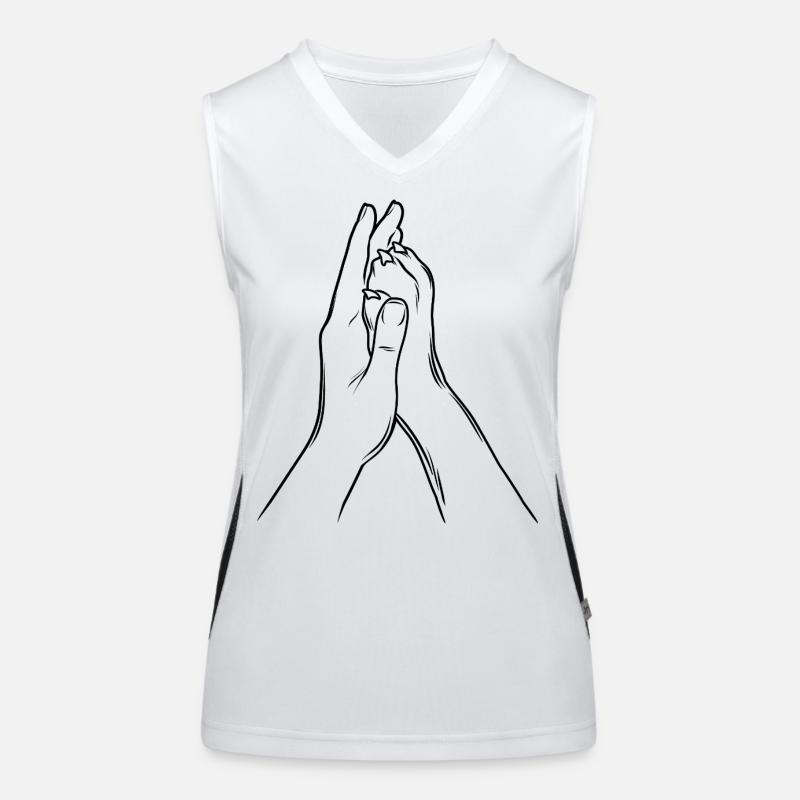 Hand + Hundepfote - High Five - Hunde Fan Funktionelles Kontrast-Tank Top für Frauen