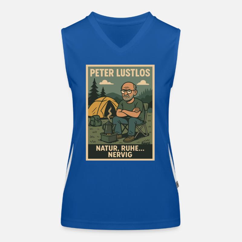 Peter Lustlos Natur Camping Design Funktionelles Kontrast-Tank Top für Frauen