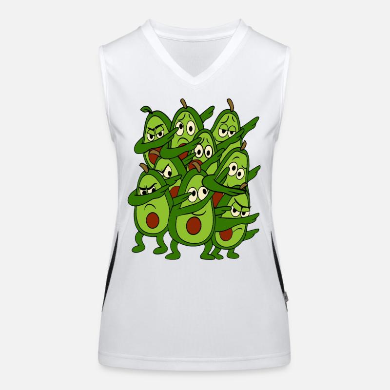 Dabbing Dancing Avocados Women's Functional Contrast Tank Top