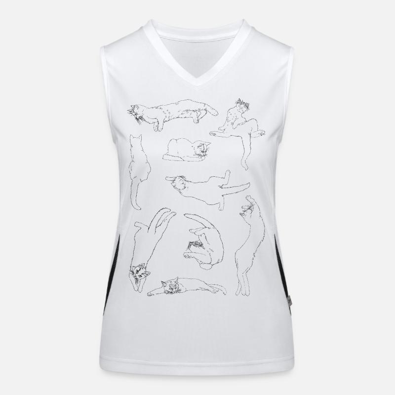 Anatomie der Katze Funktionelles Kontrast-Tank Top für Frauen