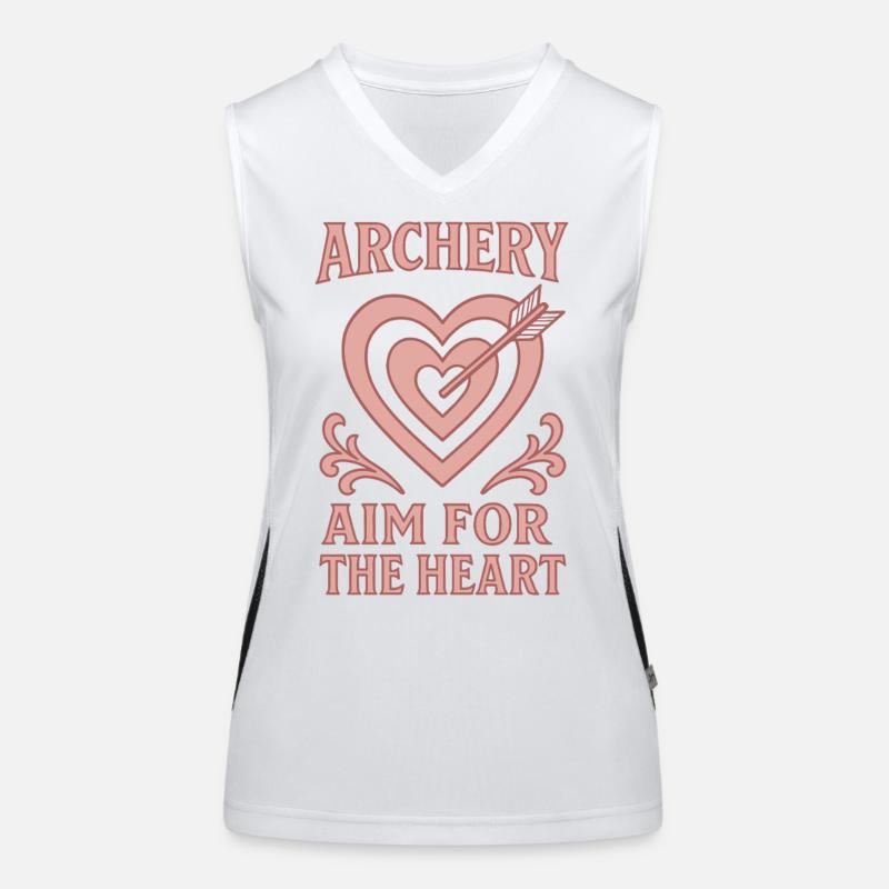 Bogenschießen Aim For The Heart Archer Bogen Funktionelles Kontrast-Tank Top für Frauen