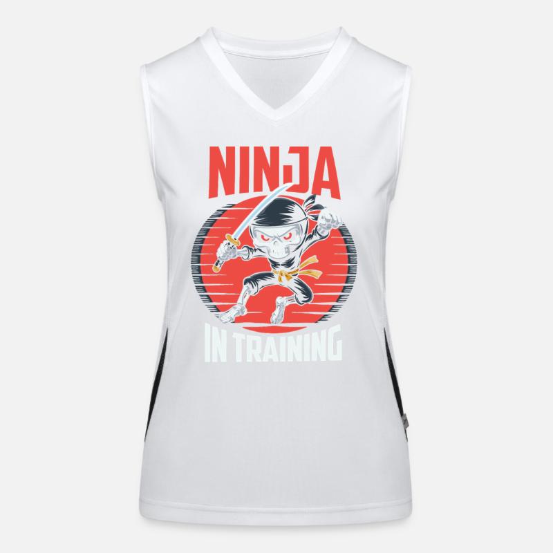 Ninja Squelette Halloween Débardeur respirant contrasté Femme