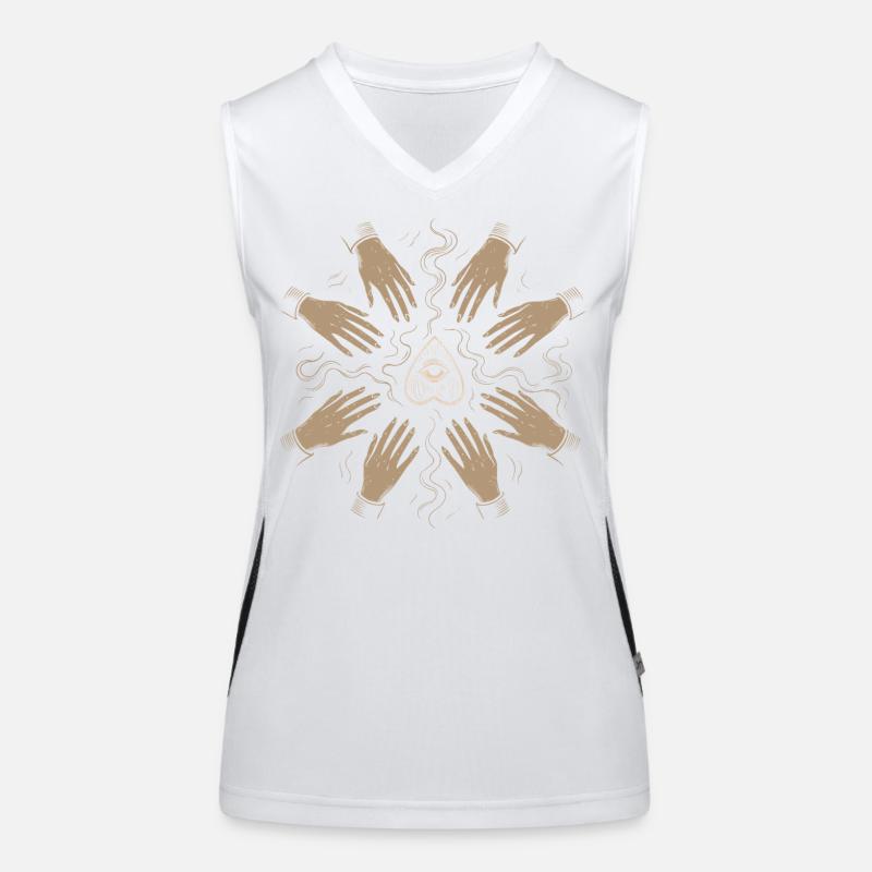 Samhain Witch Hands Ritual Mystical Motif Women's Functional Contrast Tank Top
