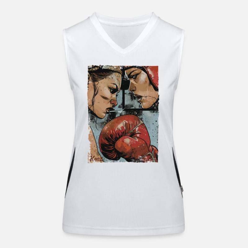 Illustration Intense Boxer Clash Débardeur respirant contrasté Femme