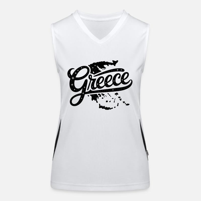 Greece - Souvenir Design Women's Functional Contrast Tank Top
